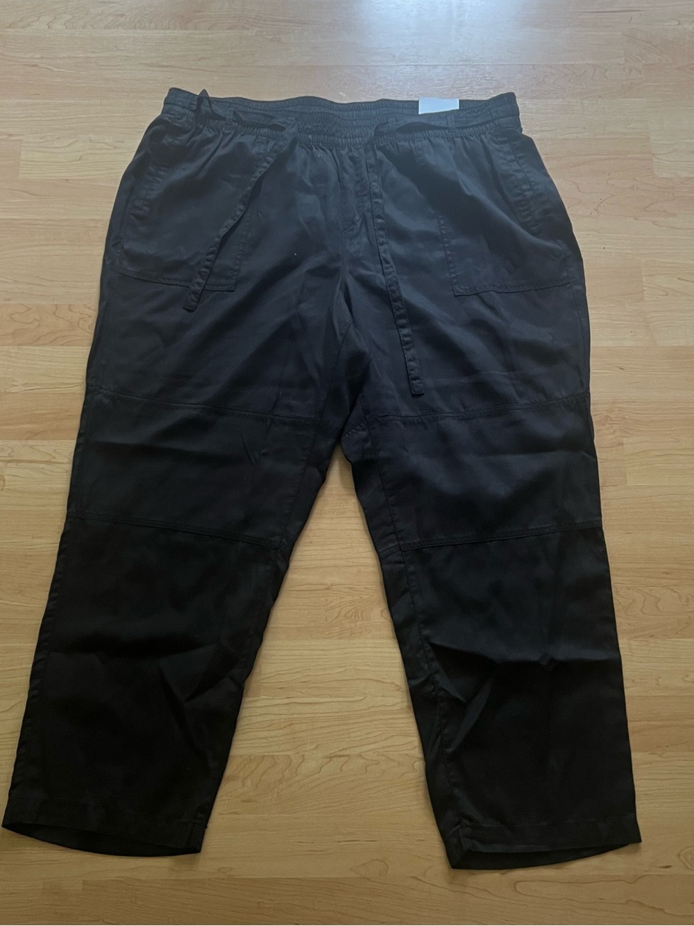 NWT LANE BRYANT BLACK JOGGER ELASTIC RAYON PANTS 18/20